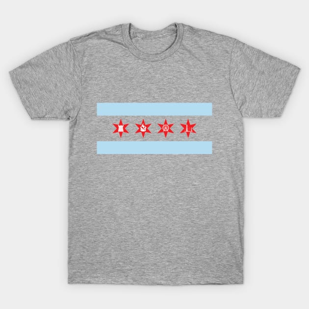 Minimal Chicago Flag T-Shirt by quinnquinn